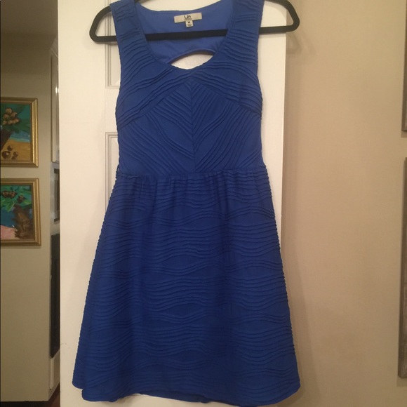 Blue skater dress with cutout back WORN ONCE - Picture 2 of 4